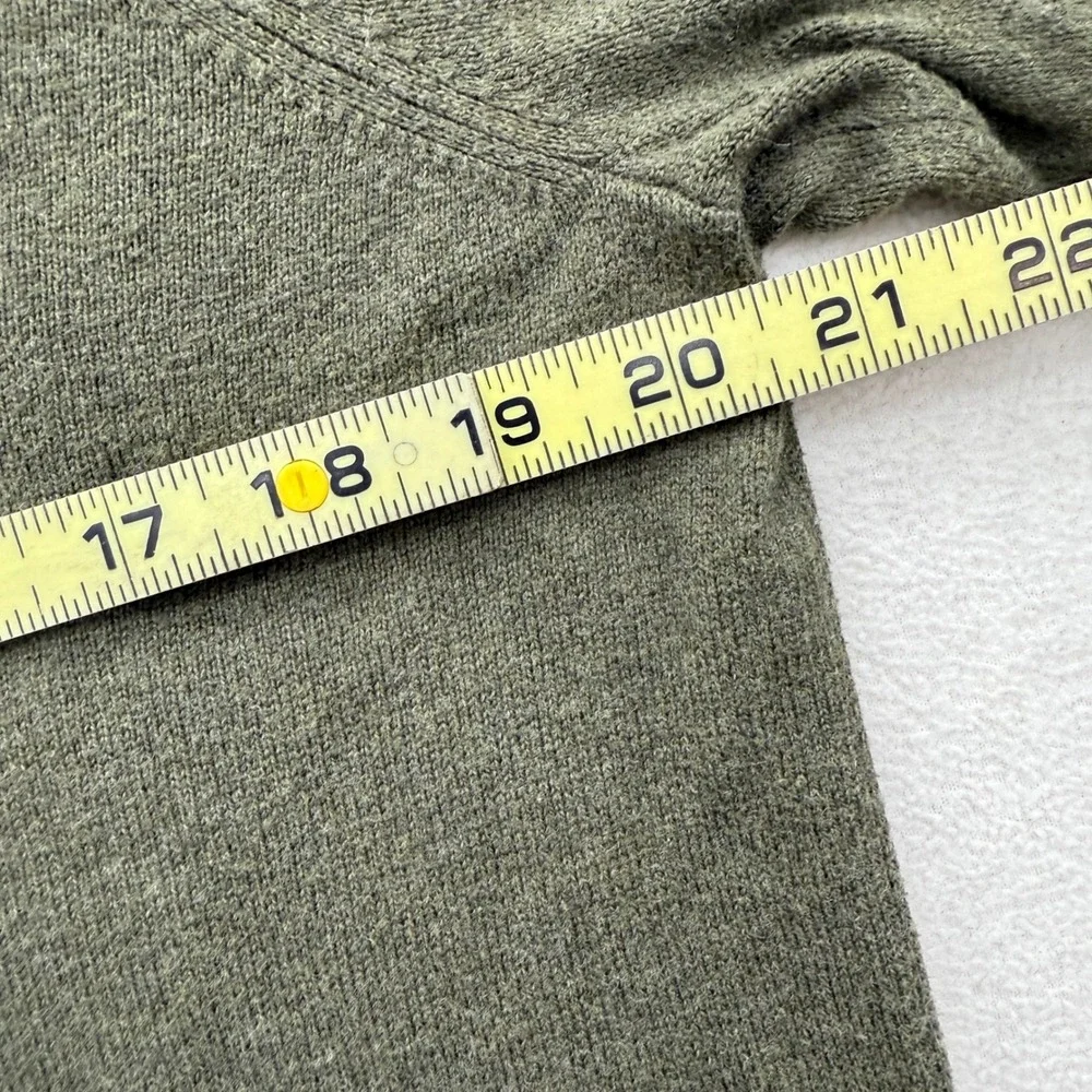 Abercrombie Fitch Mens Size M Medium V Neck Sweater Olive Green Cotton Wool‎ Y2K
